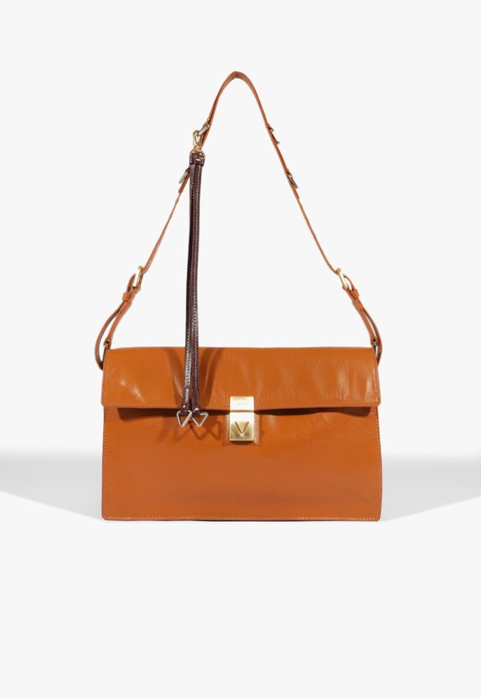 Bolsa Tiracolo Média The Coolest Bag Couro Marrom