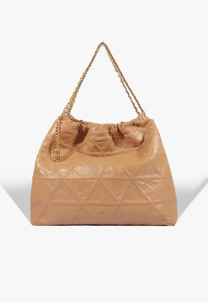 Bolsa Hobo Média Couro Nude