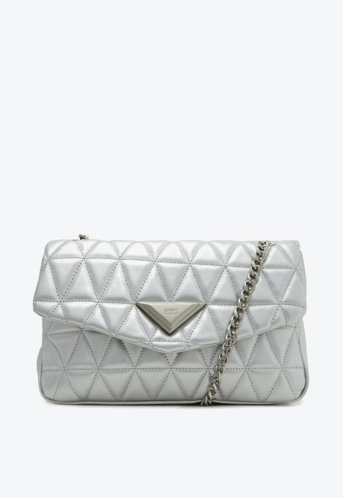 Bolsa Grande Tiracolo 944 Matelassê Prateada