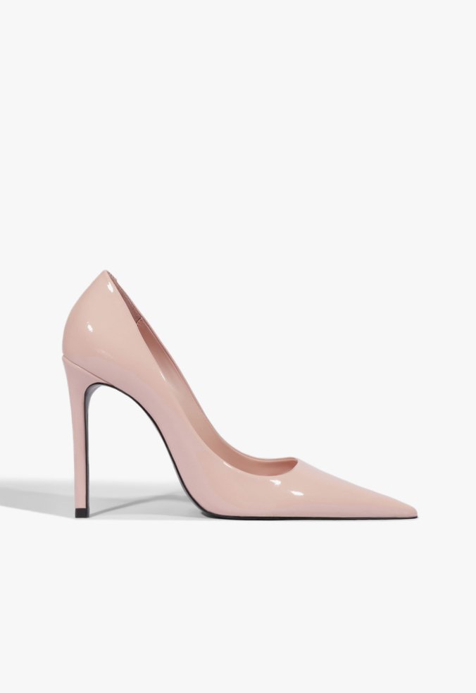 Scarpin Clara Bico Fino Couro Rosa