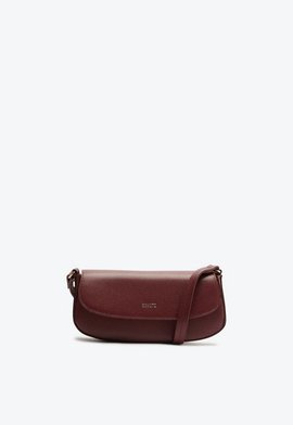 Bolsa Tiracolo Mini Baguette Esther Couro Vinho