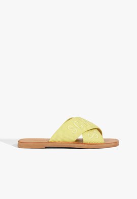 Sandália Rasteira X Schutz Logo Wild Lime