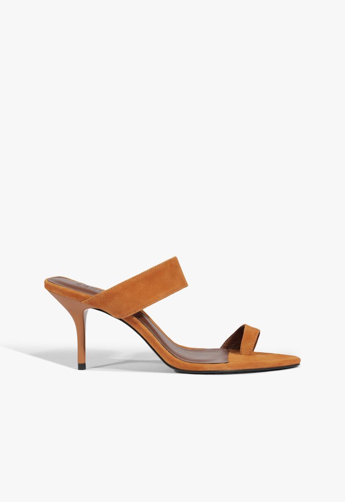 Mule Melina Camurça Marrrom