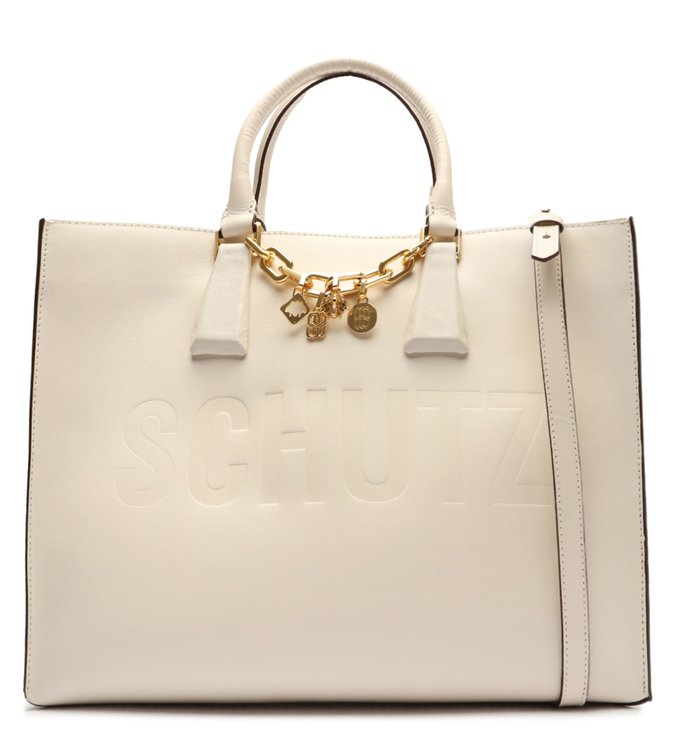 Bolsa Shopping Grande Bardot Couro Branca Bolsa Shopping Grande Bardot Couro Branca