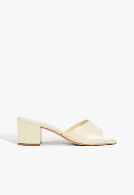 Tamanco Mule Daisy Couro Off White