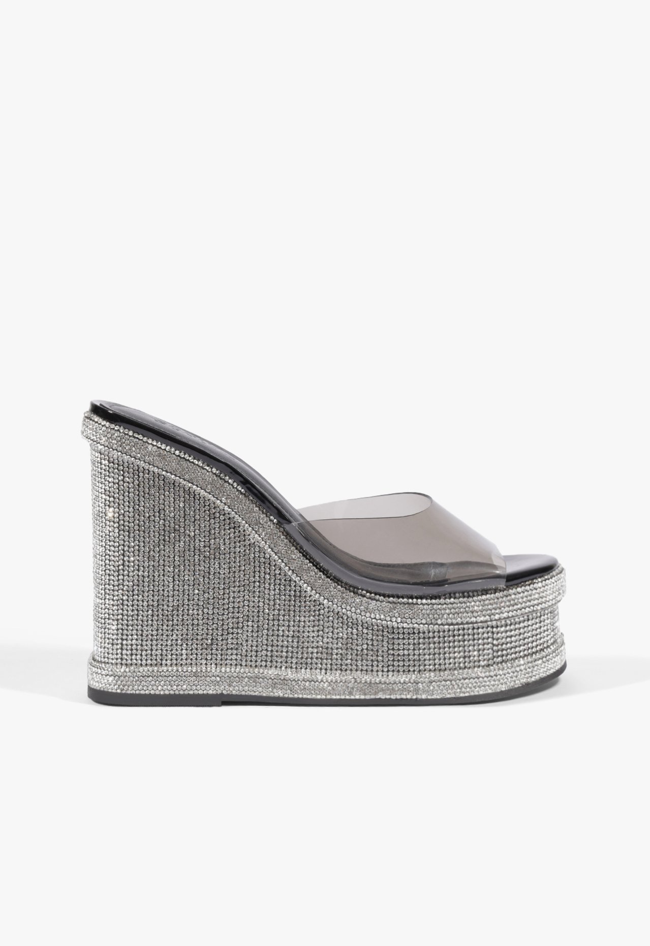 Vista 2 Sandália Plataforma Anabela Brilho Preta | Schutz Schutz BR Preto Schutz BR Preto