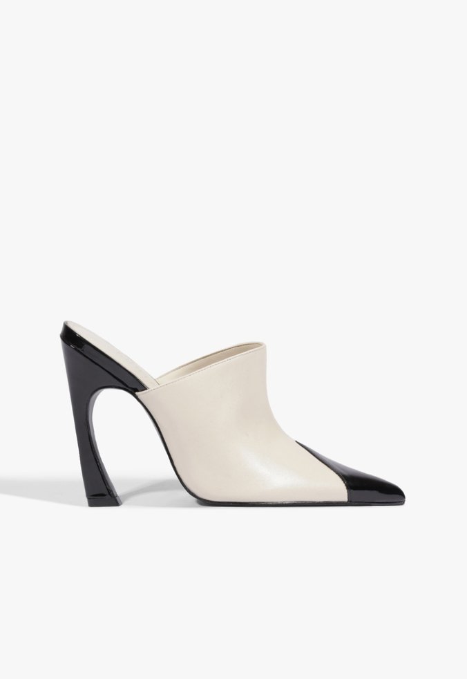 Mule Lexi Couro Branco