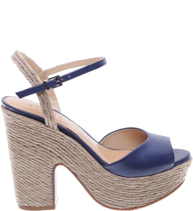 Plataforma Maxi Sisal Dress Blue
