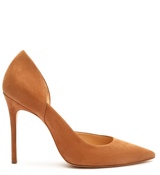 Sapato Scarpin Nobuck Recortes Marrom