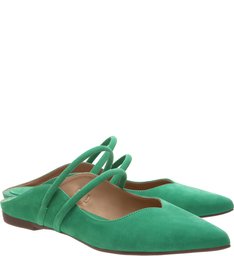 Sapato Mule Camurça Verde