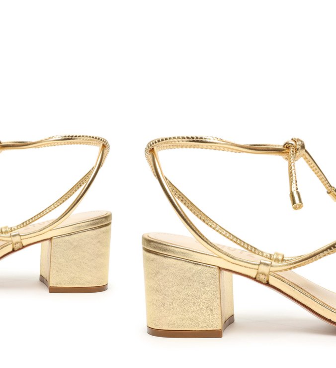 Sandália Block Heel Curves Gold Sandália Block Heel Curves Gold