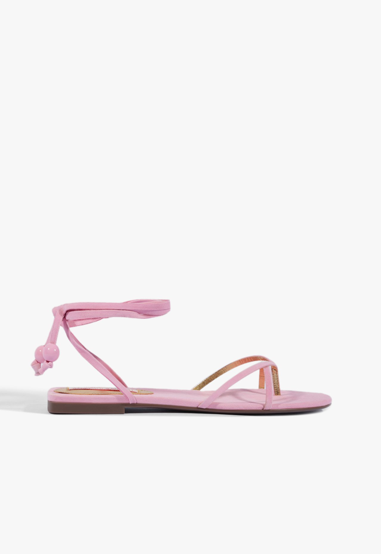 Rasteira Camurça Rosa com Amarração | Schutz