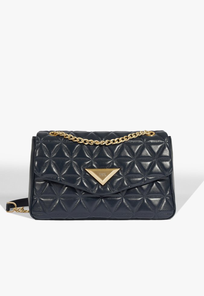 Bolsa Grande Tiracolo 944 Couro Azul