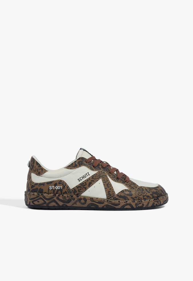 tênis ST Bold Couro camurÃ§a Animal Print