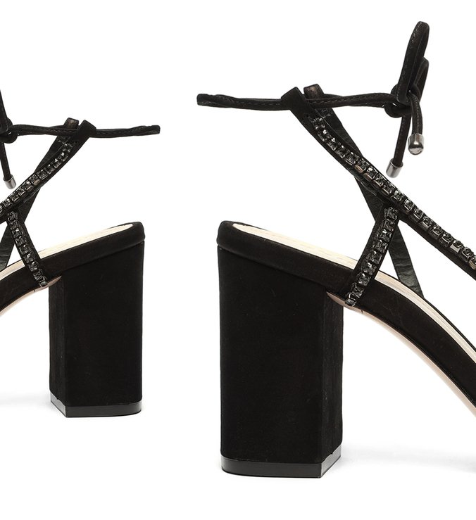 Sandália New Glam Nobuck Black Sandália New Glam Nobuck Black