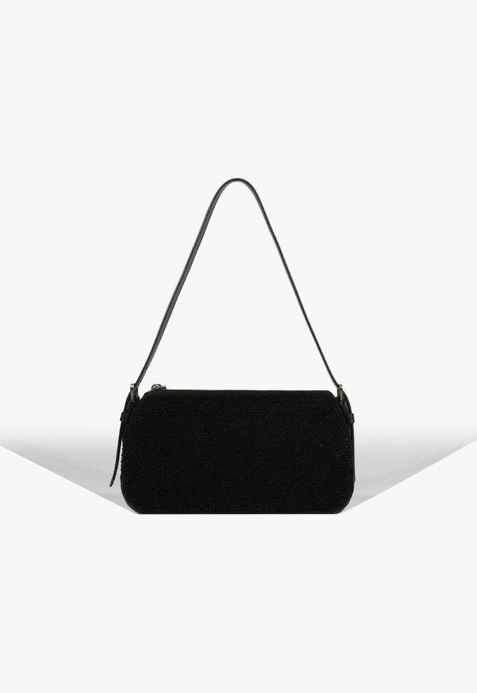 Bolsa Tiracolo Couro Brilho Preta