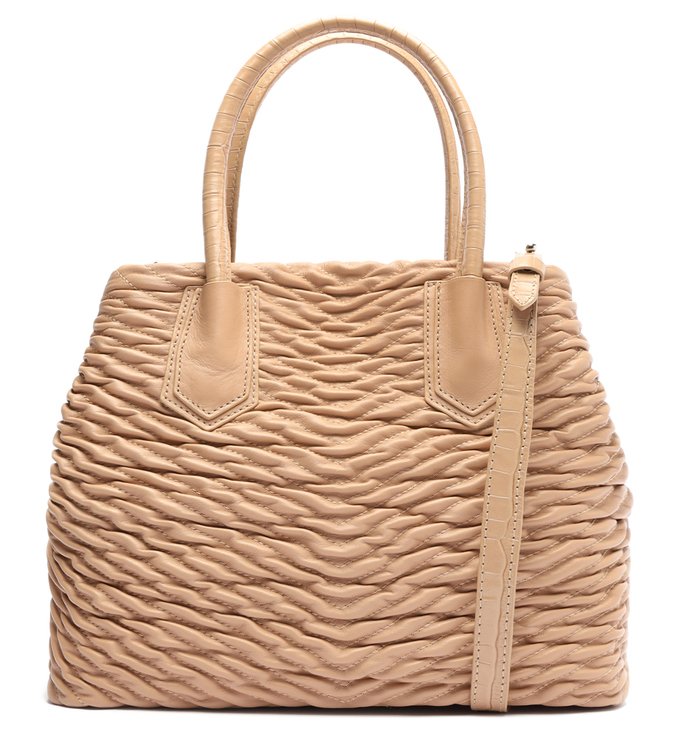 Bolsa Tote Noah Média Couro Bege