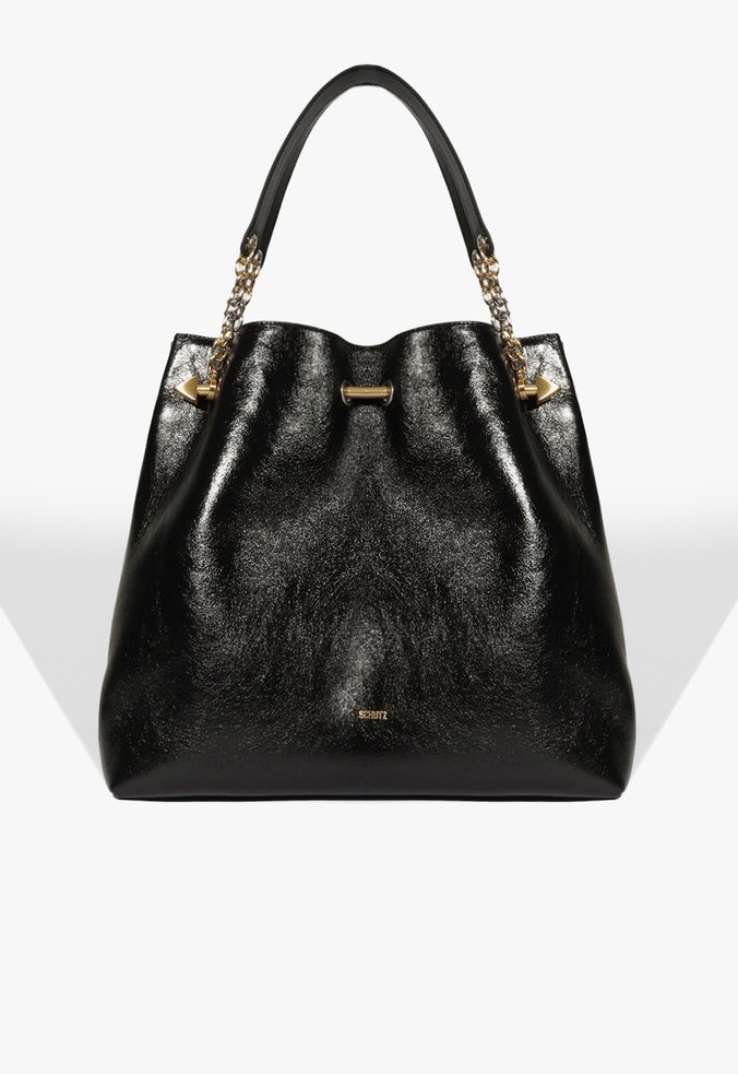 Bolsa Bucket Grande Marzie Couro Preta