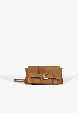 Bolsa Clutch Kelsey Pequena Camurça Marrom