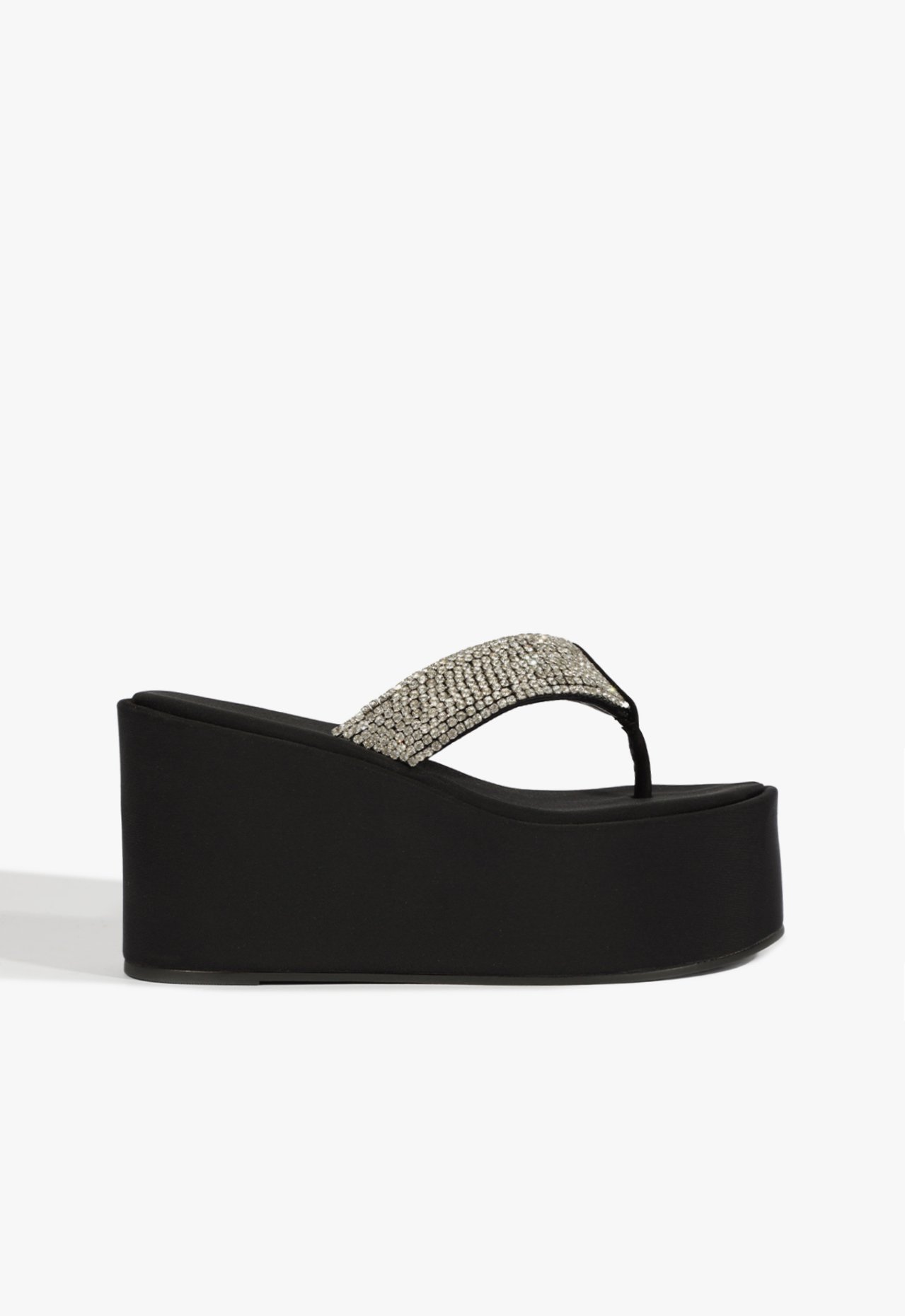 Chinelo Plataforma Camurça Preta | Schutz