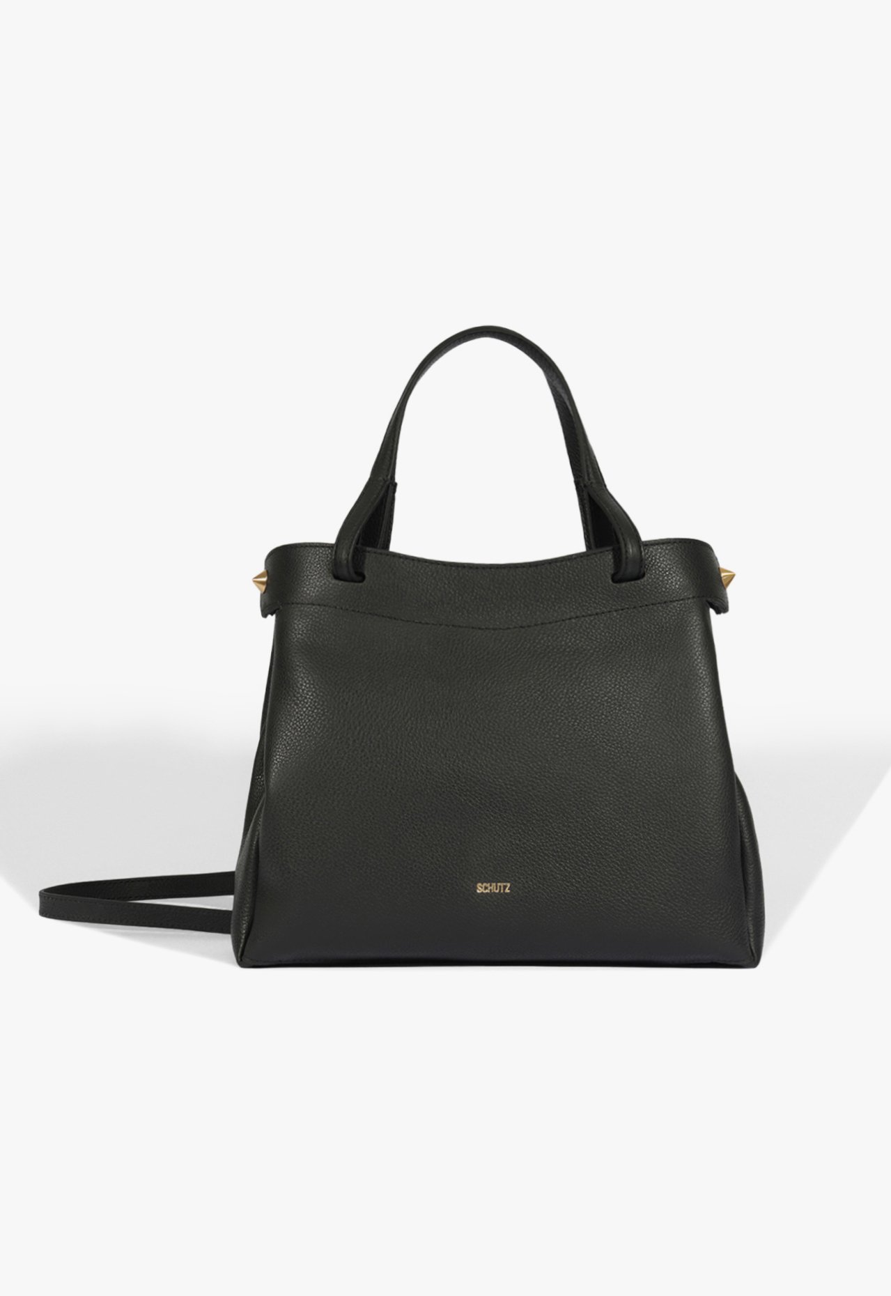 Bolsa Tote Tiracolo Média Couro Preta | Schutz