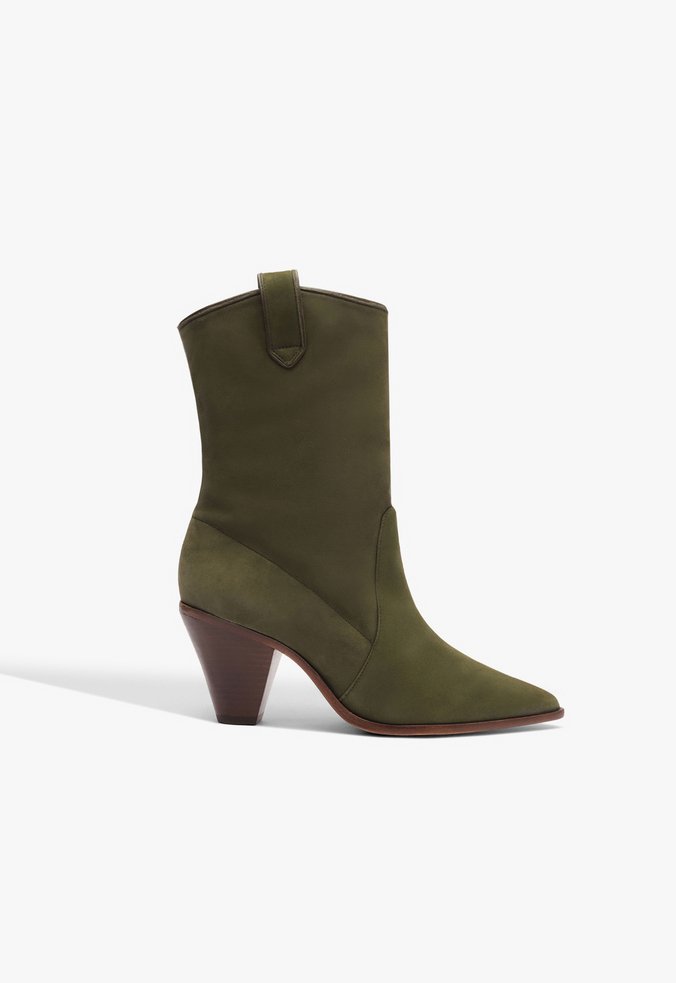 Bota Verde Salto Fino Cano Médio