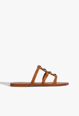 Rasteira Urban Couro Marrom