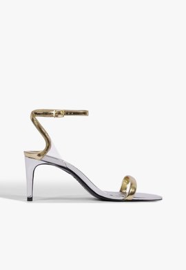 Sandália Skye Leaf Mid Couro Prata