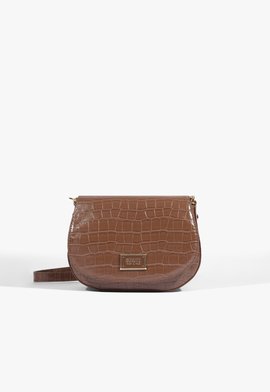 Bolsa Tiracolo Crossbody  Zoey Croco Marrom