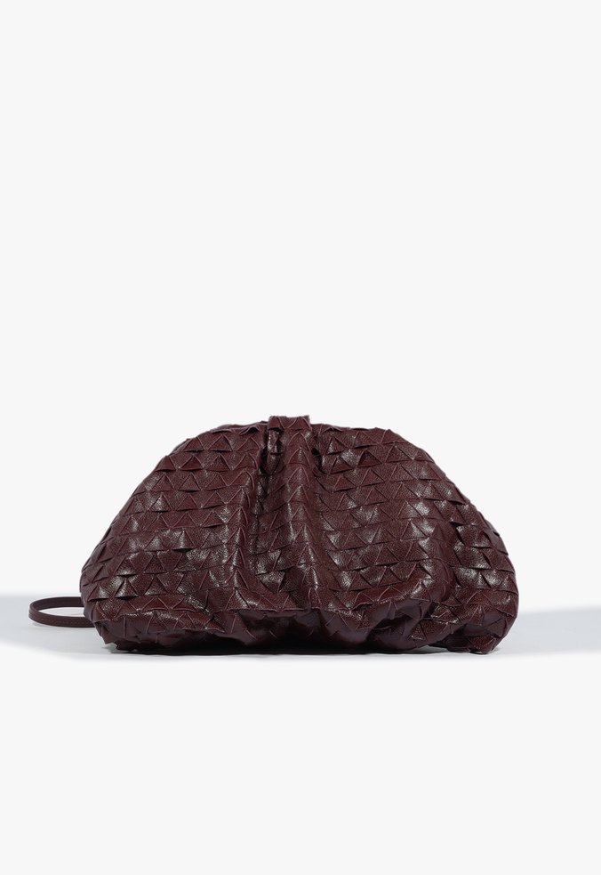 Bolsa Pouch Tiracolo Rebecca Couro Vinho