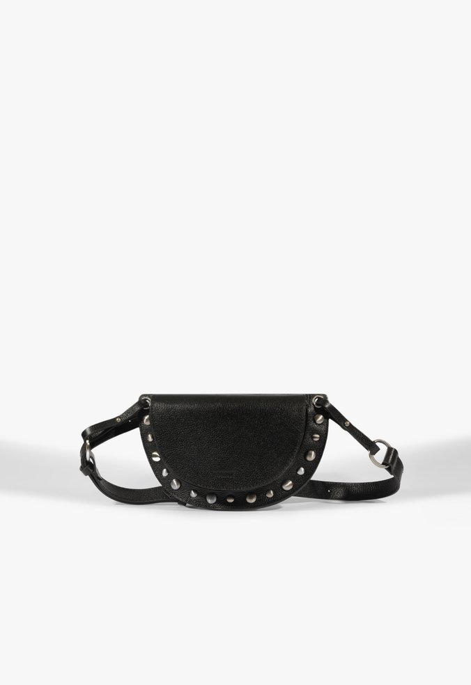 Bolsa Round Hobo Couro Preta