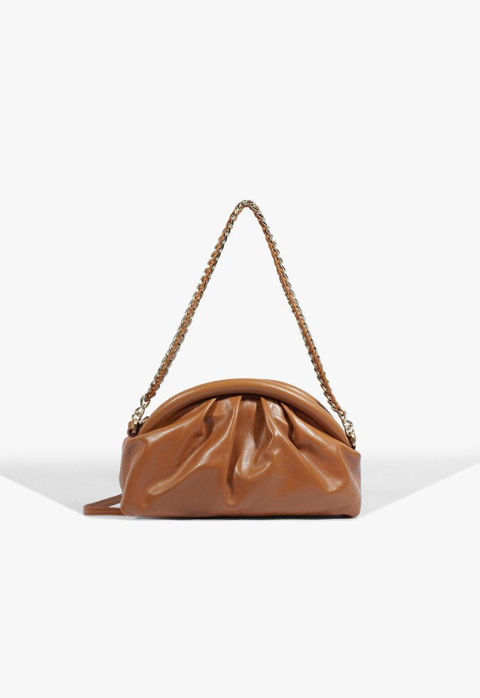 Bolsa Pouch Buzz Couro Marrom