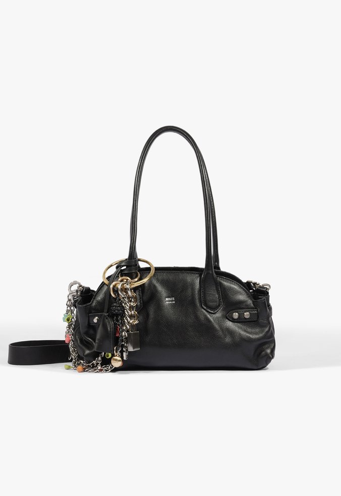 Bolsa Tiracolo Shoulder Broadway Summer Média Couro Preta
