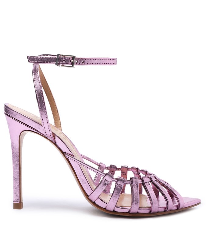 Sandália Salto Cage Rainbow Cerise