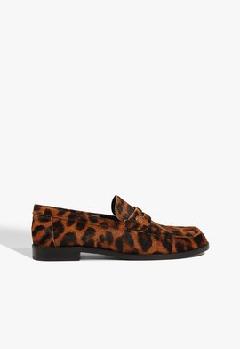 Mocassim Tyche Couro Leopard Animal Print | Schutz