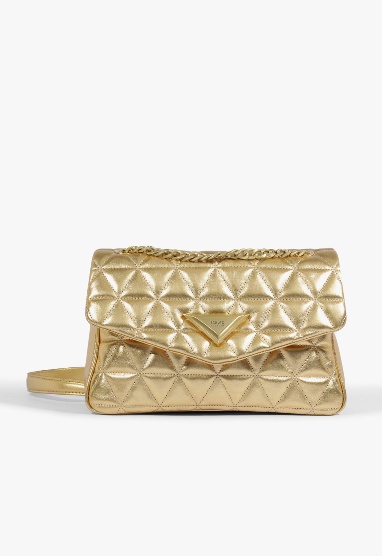 Bolsa 944 Matelassê Maxi Couro Dourado | Schutz