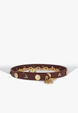 Cinto Lavigne Couro Vermelho