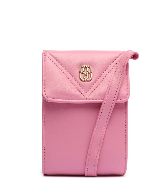 Porta-Celular Maddie Couro Rosa