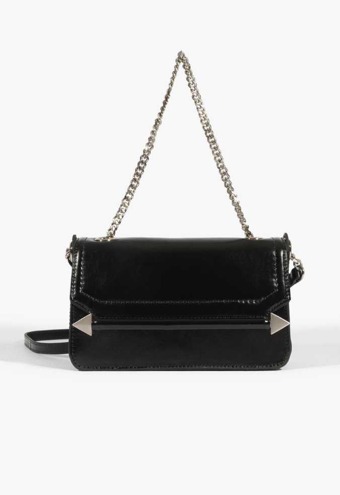 Bolsa Tiracolo Muse Pequena Couro Preta