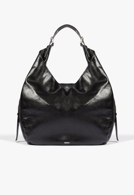 Bolsa Maxi Hobo Jack Buckle Couro Preta