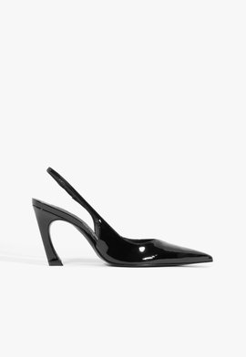 Scarpin Slingback Lexi Couro Preto