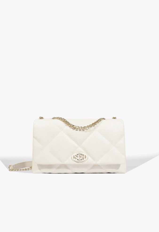 Bolsa Tiracolo Shoulder Marina Média Branca