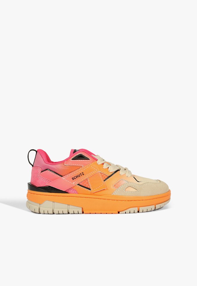 Tênis Court 95 Laranja e Rosa