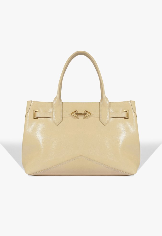 Bolsa Tote Sally Grande de Couro Branca
