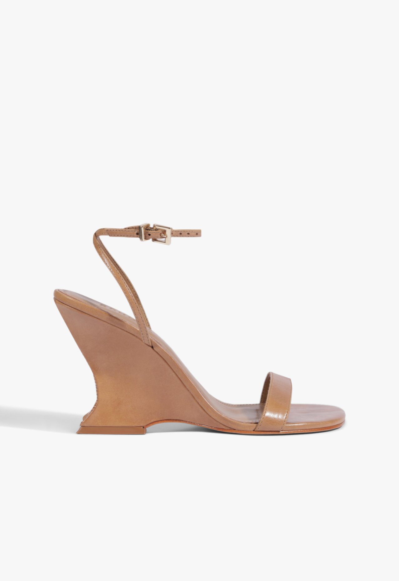 Vista 2 Sandália Anabela Siena Couro Schutz Schutz BR Preto Schutz BR Preto