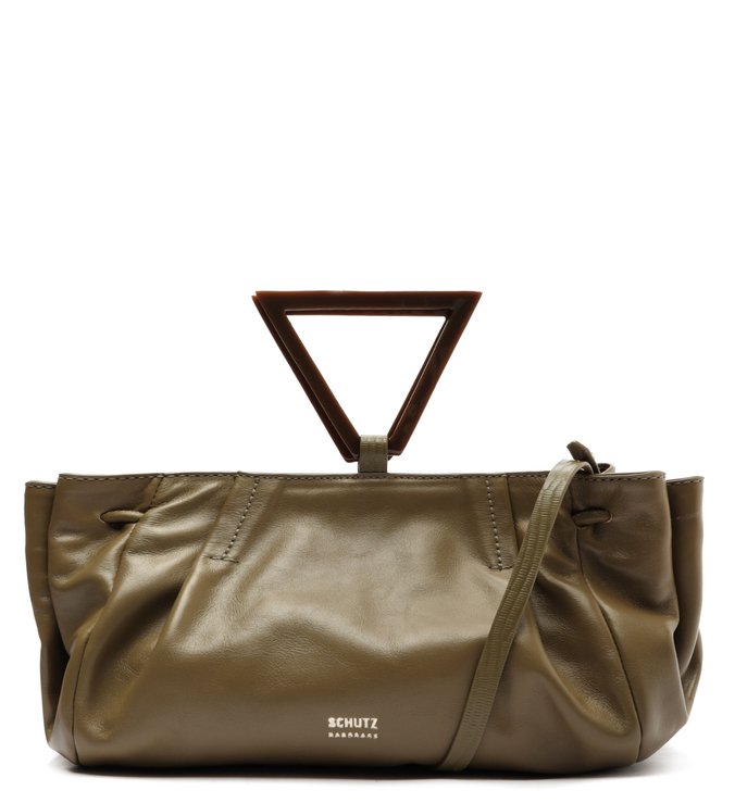 Bolsa Tiracolo Média Alaia Couro Verde-Militar