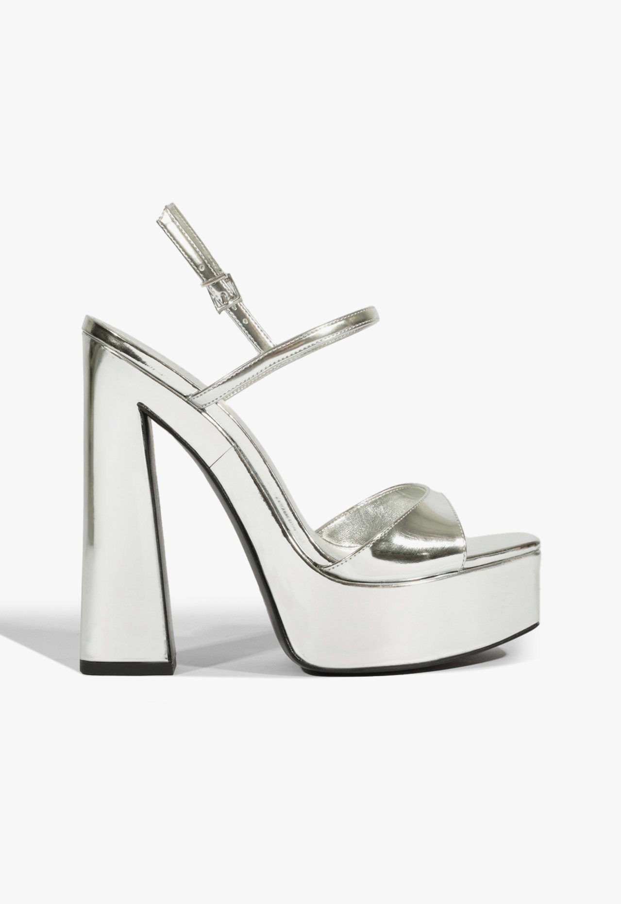 Sandália New Wedge Couro Prata | Schutz