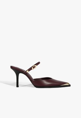 Mule Charlotte Couro Vinho