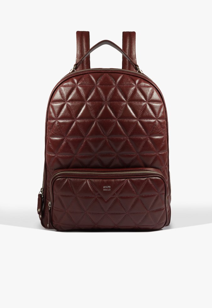 Mochila 944 Couro Matelassê Vinho