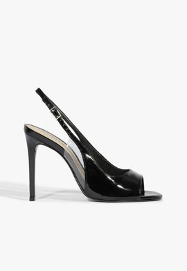 Sandália Salto Alto Verniz Preto